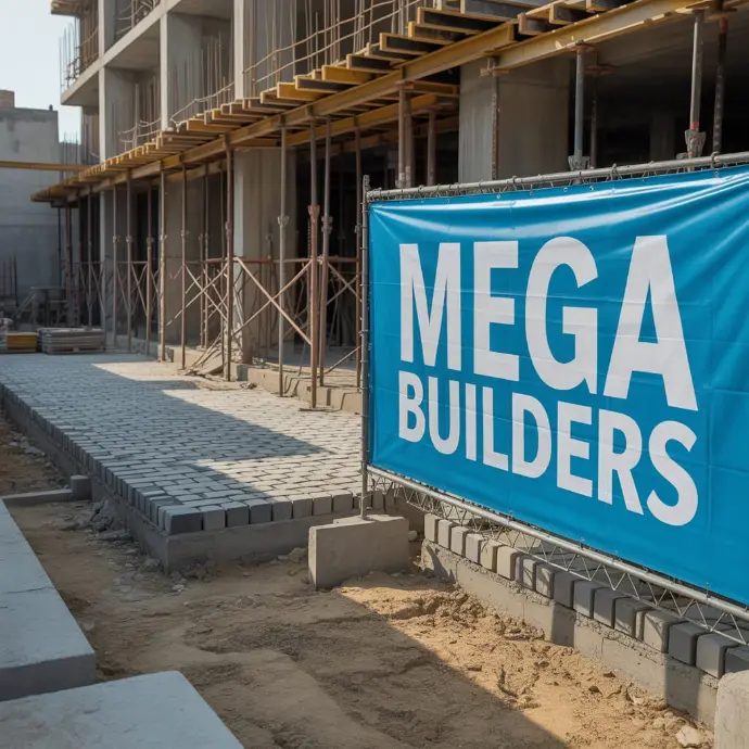 grey structure construction by mega builders in lahore